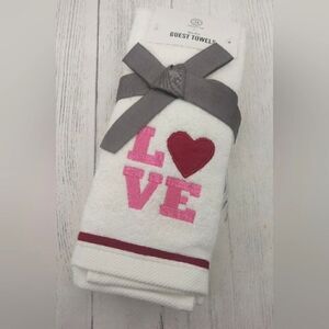 Martha Stewart Hand Bath Towels Love Heart Wedding Shower